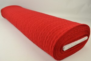 Jacquard cable knit fabric 01 red