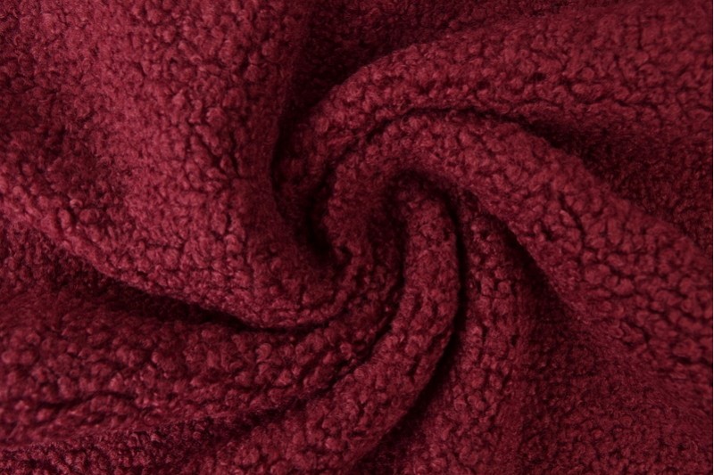 Teddystoff kunstfell 77 bordeaux
