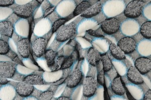 Coral fleece print 24-04 schwarz-grau