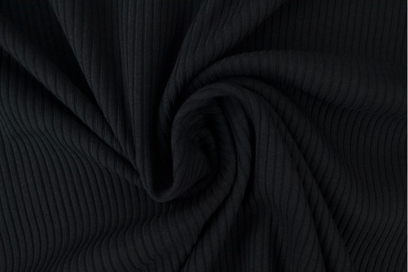 Cotton jersey rib 200 gm2 03 black