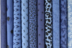 Denim Chambray gewaschen mit Motiven