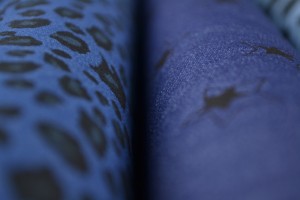 Denim Chambray gewaschen mit Motiven