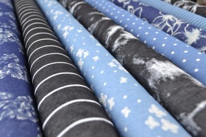Denim Chambray gewaschen mit Motiven