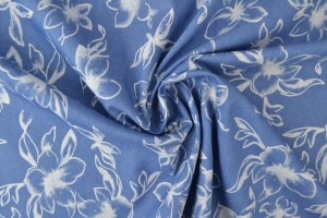 Denim chambray washed print 18-02