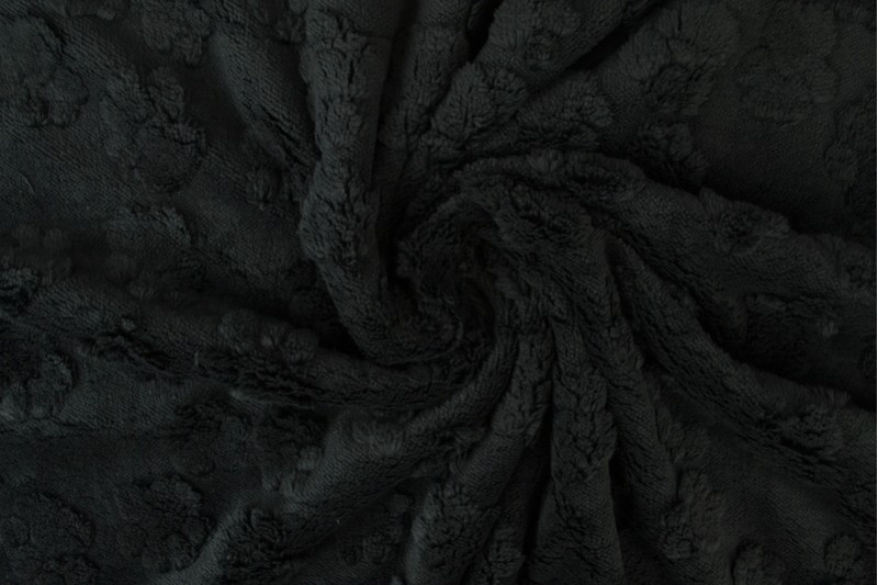 fleece dog paws 03 black