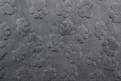 fleece dog paws 17 grey