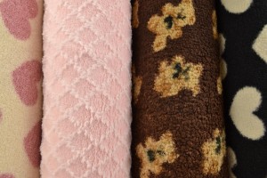 Teddystoff mit Motiven