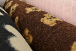 Teddystoff mit Motiven