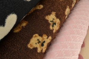 Teddystoff mit Motiven