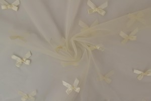 Mesh bowknot 08-22 champagne