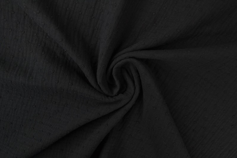 Muslin dobby 03 black