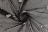 Mesh feather and pearls 09-03 black