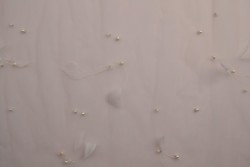 Mesh feather and pearls 09-19 old pink