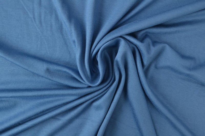 Viskose jersey 138 stahlblau