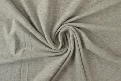 Baumwolle jersey m2 grau melange