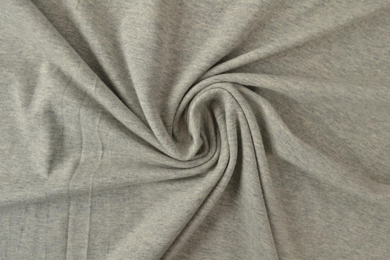 Baumwolle jersey m2 grau melange