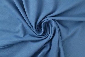 Baumwolle jersey 138 stahlblau