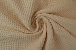 Waffelstoff 22 champagner