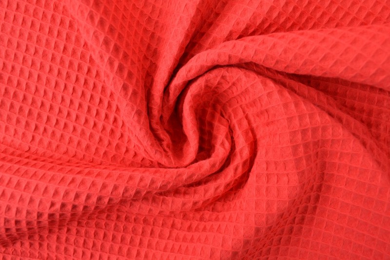 Waffelstoff 01 rot