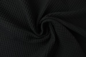 Waffelstoff 03 schwarz