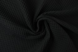 Waffelstoff 03 schwarz
