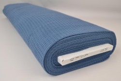 Waffelstoff 138 stahlblau