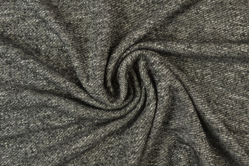 French Terry melange 03 schwarz