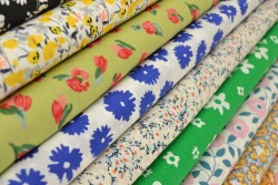 Baumwolle Popeline mit Motiven blumen 2/2