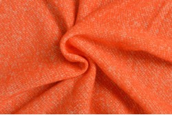 French Terry melange 23 dunkelorange